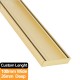 100-5600mm Lauxes Shower Grate Drain Aluminium Matte Yellow Gold Slimline Tile Insert Indoor Outdoor Surface